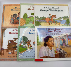 Lot of 6 A Picture Book of Biographies David A Adler Rosa Parks Edison Jefferson