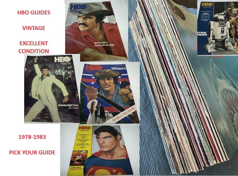 HBO Guides Vintage Excellent Condition 1978-1983
