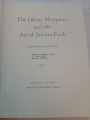 Ghent Altarpiece Art of Jan van Eyck Lotte Brand Philip 1971 Princeton