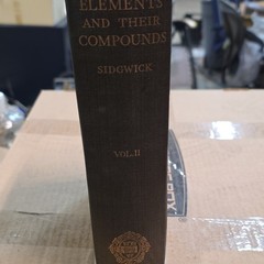 Sidgwick Elements and Their Compounds Vol II Cloth Hardcover Macmillan London