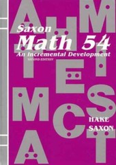 Saxon Math 54: An Incremental Development – Hardcover – ACCEPTABLE