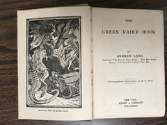 VTG Early 1900s GREEN FAIRY BOOK by Andrew Lang from Hurst & Co 6.25″ x 4.5″