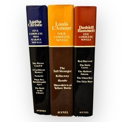 Avenel HC Set: Hammett, Christie, L’Amour – 14 Complete Novels (VG+)