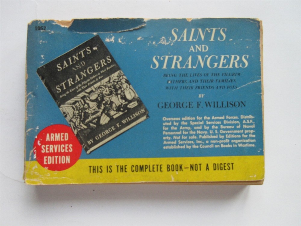 Saints and Strangers by George F. Willison Armed Services Edition