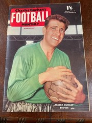 CHARLES BUCHAN’S FOOTBALL MONTHLY – ALBERT DUNLOP – Mar 1959 #91 G Condition