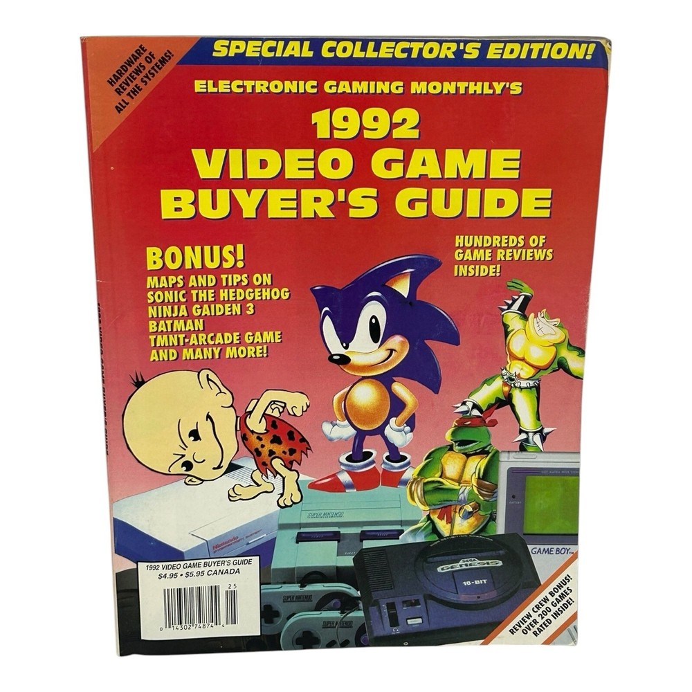 Electronic Gaming Monthly – Video Game Buyer’s Guide Vintage EGM 1992 VGC