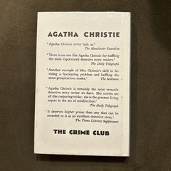 Sparkling Cyanide by Agatha Christie Crime Club Facsimile Edition Hardback