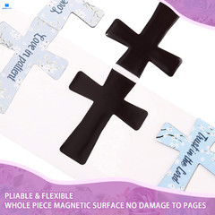 48 Pcs Magnetic Cross approx. 10 x 4 cm/ 3.9 x 1.57 inches, Multicolor