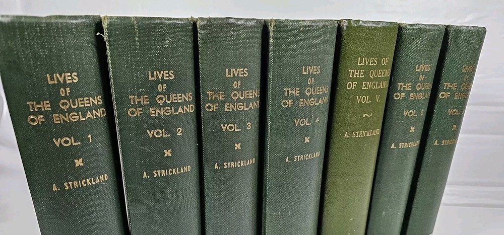 Lives of the Queens of England Agnes Strickland 1851-52 English Princesses HB