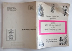 VTG RARE The 1992 Supplement to Basic Catalogue of Plays Samuel French PB Accept