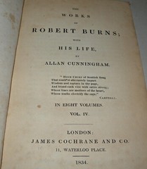 The Works Of Robert Burns, His Life, 8 Volumes, HB, 1834, Allan Cunningham