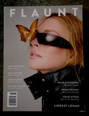 FLAUNT magazine LINDSAY LOHAN Ella Hunt SAM HEUGHAN Rauw Alejandro Adria Arjona