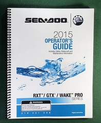 2015 SeaDoo RXT / GTX / WAKE PRO Operator’s Manual w/ Protective Covers