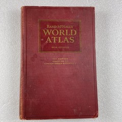Rand McNally World Atlas 1931 Edition 1930 Census Chicago Herald Examiner Maps