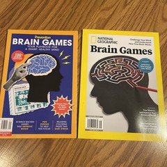 2 Brain Games Magazines- Prevention And National Geographic NEW
