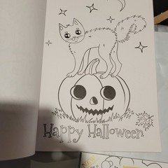 HALLOWEEN Coloring Book(s) Lot Of 3 ~ Cats ~ Color Creatives Magazine Books