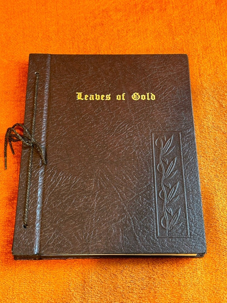 Leather Bound Book Leaves of Gold Revised Edition 1948 Vintage Coslett Publish