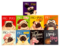9 Aaron Blabey Children’s Picture Books Lot: Pig the Pug Series & More – HCs