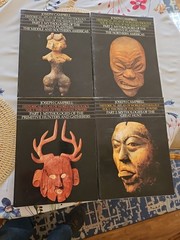 Lot of 4 Joseph Campbell HISTORICAL ATLAS OF WORLD MYTHOLOGY . S/C. VOLS.1 & 2.