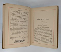 The Poems and Plays of Oliver Goldsmith c. 1880s Antique Victorian Cloth Book