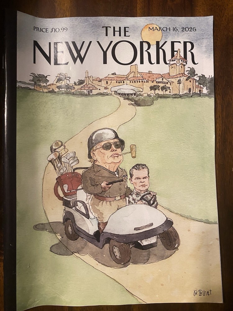 THE NEW YORKER Magazine March 16, 2026 “War-a-Lago” by Barry Blitt Cover ~ New
