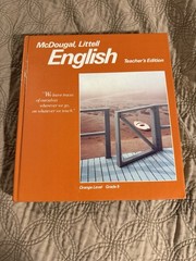 McDougal, LIttell English Teacher’s Edition Orange Level Grade 9