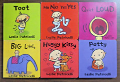 Lot of 6 By LESLIE PATRICELLI Board Book Set for Toddlers