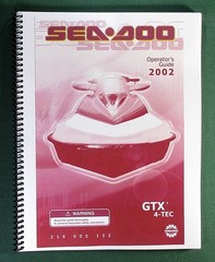 2002 SeaDoo GTX 4-TEC Operator’s Manual with Protective Covers