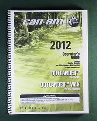 2012 Can-Am Outlander MAX 500 EFI Owner’s Manual: 188 Pages & Protective Covers