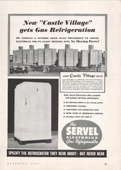 1939 Ad * Castle Village New York City George Fred Pelham Servel Elextrolux Gas
