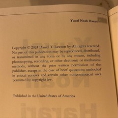 From ‘Sapiens” to ‘Nexus’, Yuval Noah Harari by Daniel T. Lawson SC 2024