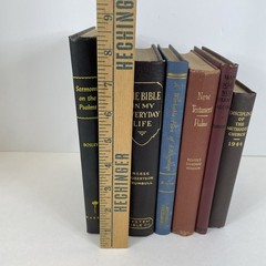 Lot of 7 Vintage Pastors Library Theology Books Christian Decorative 1900s