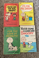Set Of 4 Peanuts/Snoopy Cartoon Books Charles M. Schulz *Some Wear on Covers