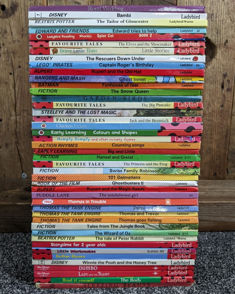 JOB LOT 44 Vintage Ladybird Books 80s/90s Disney Thomas Ghostbusters Batman