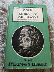 Kant Critique Of Pure Reason No 909 Everymans Library