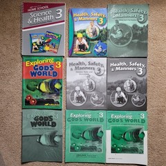Abeka 3rd Grade Science & Health Older Edition, Parent & Student, 9 Books