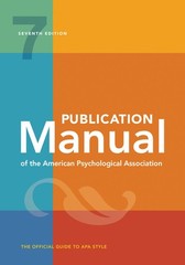 Publication Manual (Official) 7th Edition of the American Psychological…