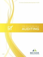 Becker CPA Exam Review: Auditing v. – 9781943628469, Education, textbook binding
