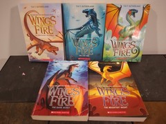 Wings of Fire Books 1-5 – Scholastic by Tui. T Sutherland – Paperback ACCEPTABLE