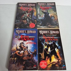 Baen Robert E Howard Library Lot of 4 Paperbacks Solomon Kane Cormac Mac Art 1st