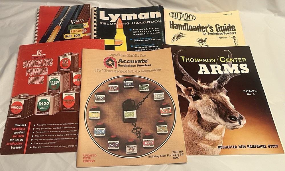 Lot 6 Magazines/Books – Ammunition Reloading Handloaders Smokeless Powders Ammo