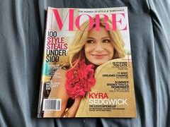 MORE Magazine – July/August, 2010. Kyra Sedgwick. 156 Pages of Women’s Issues!
