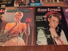 MUSIC EXPRESS 1980’s, 17 Issues, ZZ Top, Robert Plant, Rush, AC/DC, Bowie ++