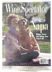 LOT OF 5 WINE SPECTATOR MAGAZINES FROM 1998 ALL COVERED IN CLEAR PLASTICS