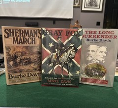 3 Book Set By Burke Davis: Gray Fox, Sherman’s March, The Long Surrender