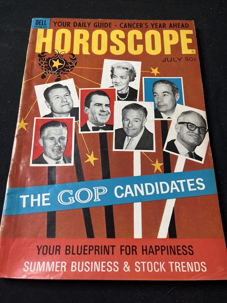Vintage July 1964 Dell HOROSCOPE Magazine Astrology Jul Guide Charts Rare