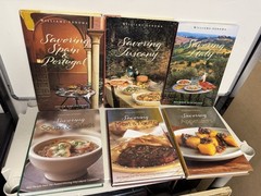 Williams-Sonoma 6 Cookbooks Lot Savoring Spain & Portugal Tuscany Italy Soups…