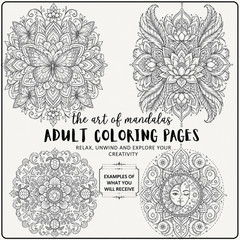 DIGITAL CONTENT- 2025 Merrick Adult Manndala 10 Page Activity Book – PRINTABLE