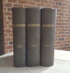 RARE 1927 HISTORY OF ALABAMA and HER PEOPLE Albert B. Moore 3 Three VOLUME SET