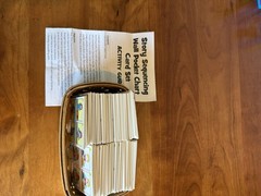 Story Sequencing Wall Pocket Chart Card Set organized in Longaberger basket